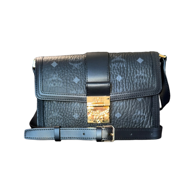 MCM Black Crossbody Bag with Gold Clasp - Picture 3 of 10